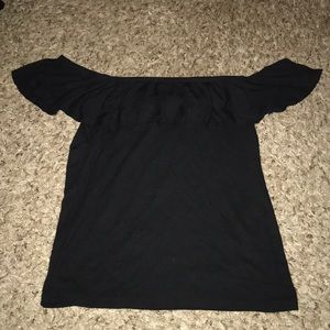Black Off the Shoulder Shirt